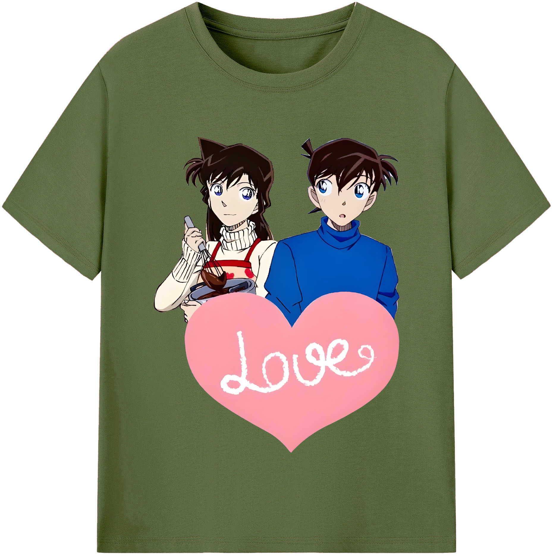 （画像用） 名探偵コナン 毛利 蘭 もうり らん、モーリ ラン Detective Conan Rachel Moore 綿100％半袖Tシャツ（フロントプリント）